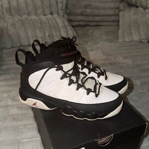 Jordan Men's Black and White High-Top Sneakers